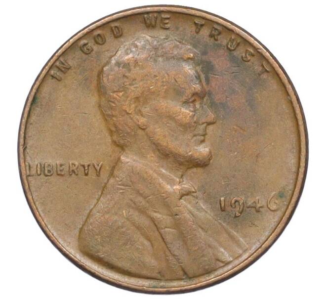 Монета 1 цент 1946 года США (Артикул K27-85908)