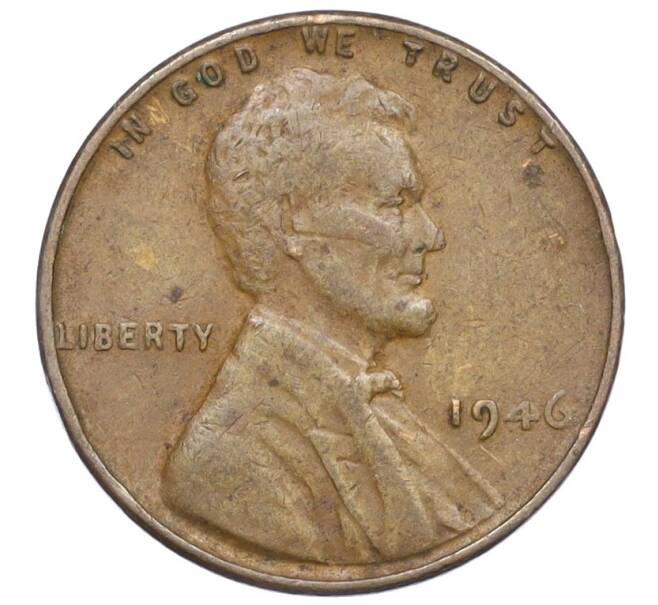 Монета 1 цент 1946 года США (Артикул K27-85912)