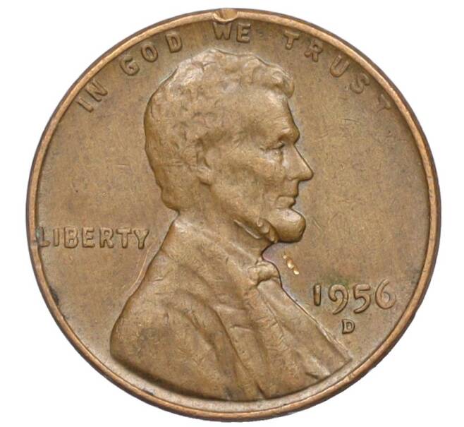 Монета 1 цент 1956 года D США (Артикул K27-85927)