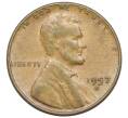 Монета 1 цент 1957 года D США (Артикул K27-85937)