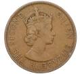 Монета 2 цента 1957 года Британские Восточные Карибы (Артикул K12-19779)