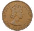 Монета 2 цента 1958 года Британские Восточные Карибы (Артикул K12-19781)