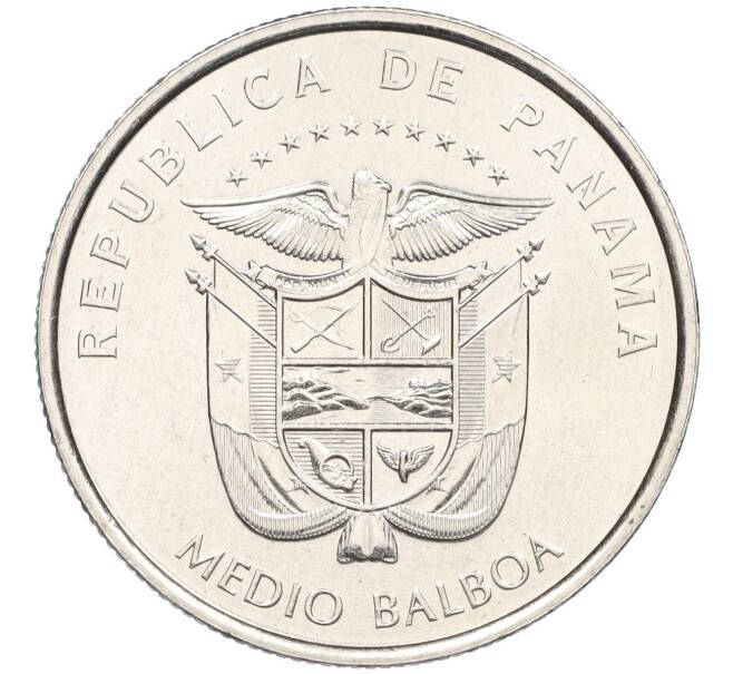 Монета 1/2 бальбоа 2019 года Панама «500 лет основанию Панамы» (Артикул K12-19814)