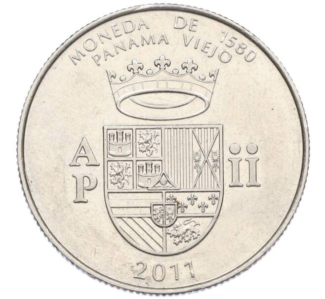 Монета 1/2 бальбоа 2011 года Панама «Панама-Вьехо — Валюта 1580 года» (Артикул K12-19835)