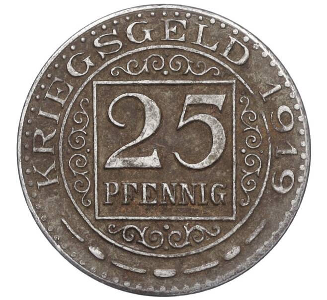 Монета 25 пфеннигов 1919 года Германия — город Оберхаузен (Нотгельд) (Артикул K12-19849)