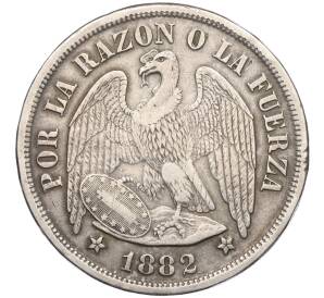 1 песо 1882 года Чили