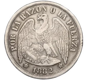 1 песо 1882 года Чили