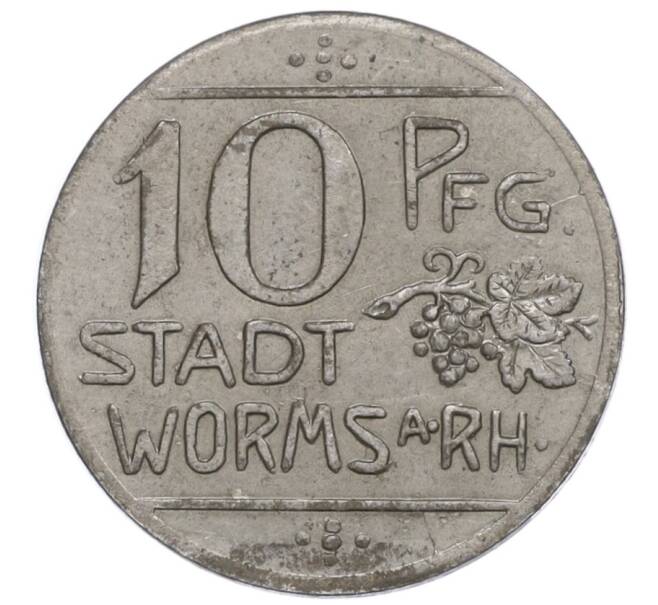 Монета 10 пфеннигов 1918 года Германия — город Вормс (Нотгельд) (Артикул K12-19688)