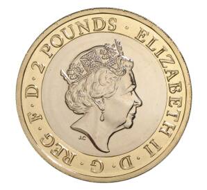 2 фунта 2018 года Великобритания «100 лет Королевским ВВС» — Фото №2