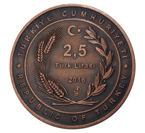2.5 лиры 2016 года Турция — Ходжа Насреддин — Фото №2