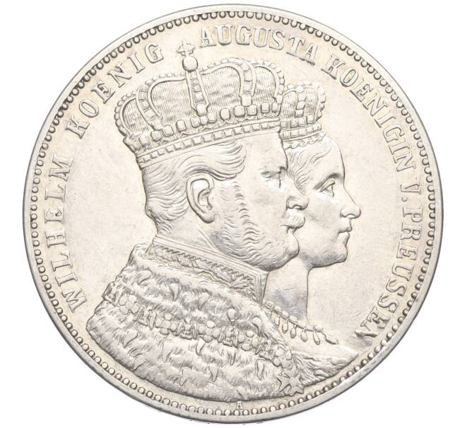 Монета 1 талер 1861 года Пруссия «Коронация Вильгельма I и Августы» (Артикул M2-75042)