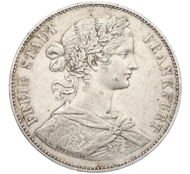 Монета 1 союзный талер 1859 года Франкфурт (Артикул M2-75045)