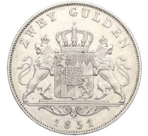 2 гульдена 1851 года Бавария — Фото №1