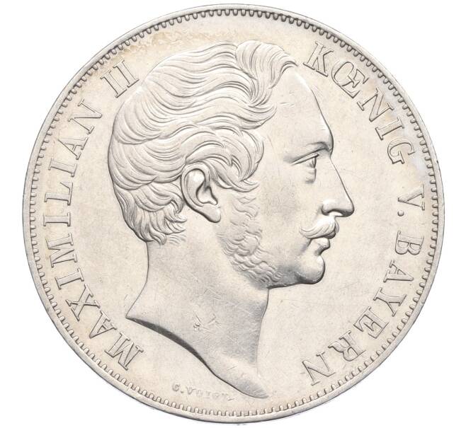 Монета 2 гульдена 1855 года Бавария «В память о восстановлении колонны Святой Марии» (Артикул M2-75051)