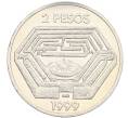 Монета 2 песо 1999 года Аргентина «100 лет со дня рождения Хорхе Луиса Борхеса» (Артикул K12-19878)