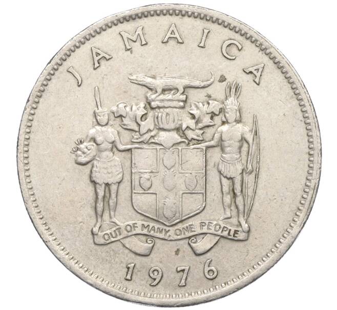 Монета 20 центов 1976 года Ямайка «ФАО — Развитие лесного хозяйства» (Артикул K12-19890)