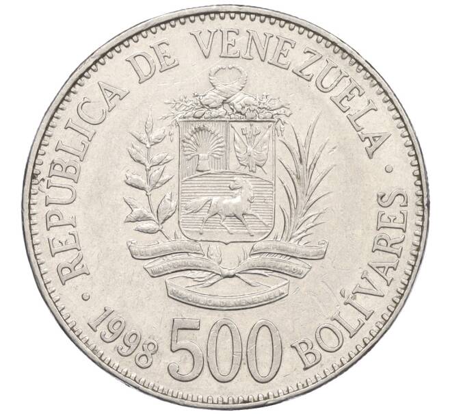 Монета 500 боливаров 1998 года Венесуэла (Артикул K12-19904)