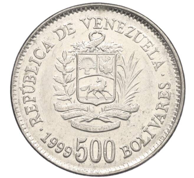 Монета 500 боливаров 1999 года Венесуэла (Артикул K12-19908)