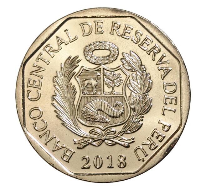 Монета 1 соль 2018 года Перу «Фауна Перу — Горный тапир» (Артикул M2-7207)