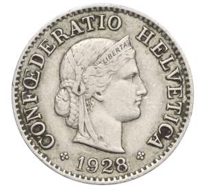 5 раппенов 1928 года Швейцария — Фото №1