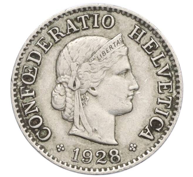 Монета 5 раппенов 1928 года Швейцария (Артикул: K12-19926) — Фото №1
