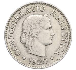 5 раппенов 1929 года Швейцария — Фото №1