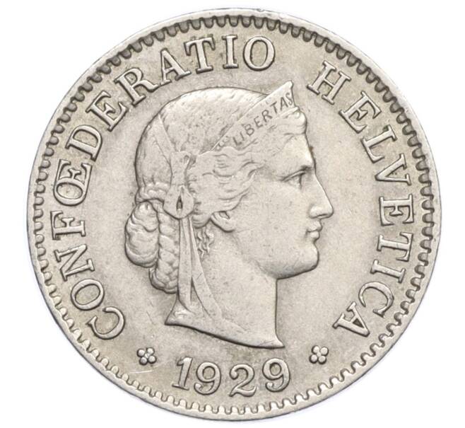 Монета 5 раппенов 1929 года Швейцария (Артикул: K12-19928) — Фото №1