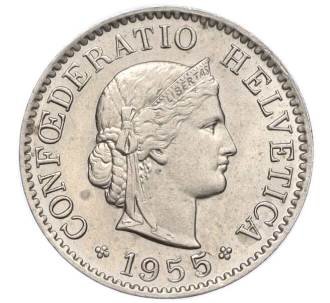 Монета 5 раппенов 1955 года Швейцария (Артикул K12-19981)