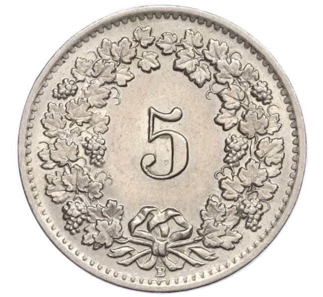 Монета 5 раппенов 1955 года Швейцария (Артикул K12-19984)