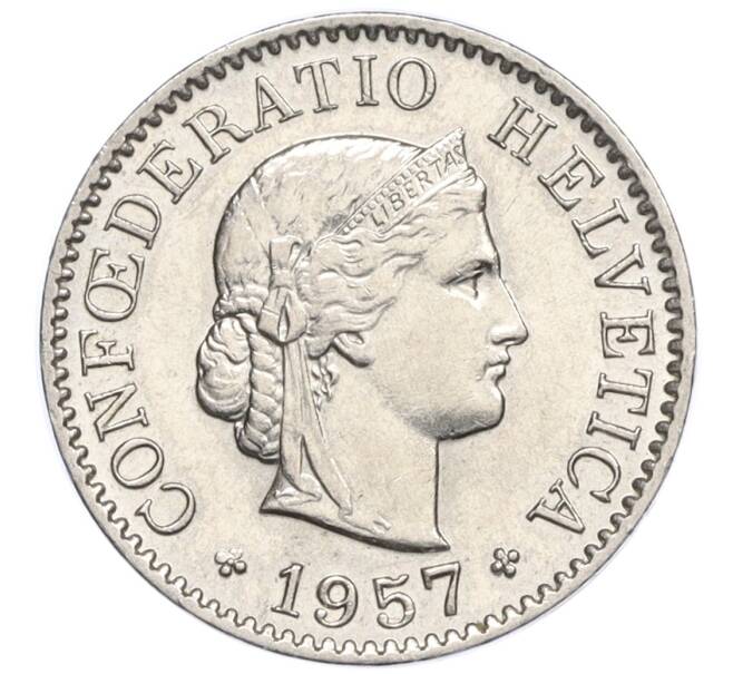 Монета 5 раппенов 1957 года Швейцария (Артикул K12-19993)