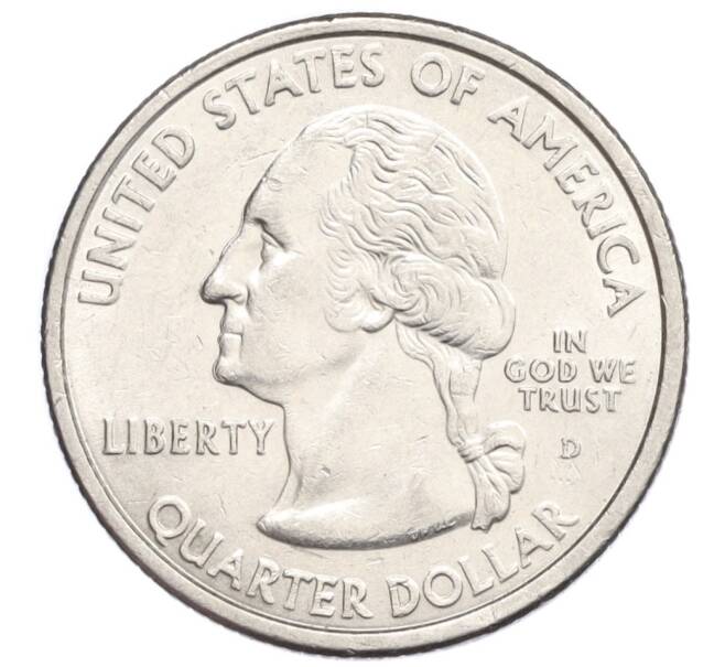 Монета 1/4 доллара (25 центов) 2001 года D США «Штаты и территории — Нью-Йорк» (Артикул K12-20048)