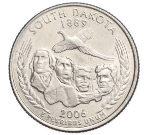 1/4 доллара (25 центов) 2006 года D США «Штаты и территории — Южная Дакота»