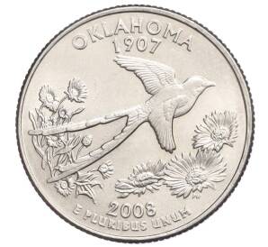1/4 доллара (25 центов) 2008 года D США «Штаты и территории — Оклахома»