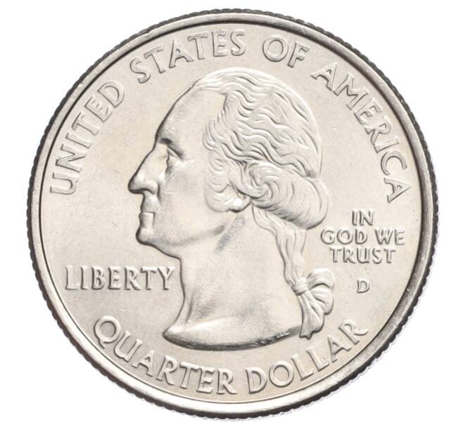Монета 1/4 доллара (25 центов) 2008 года D США «Штаты и территории — Оклахома» (Артикул K12-20053)