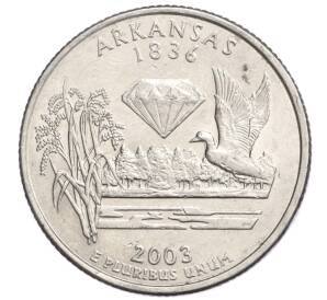 1/4 доллара (25 центов) 2003 года D США «Штаты и территории — Арканзас»