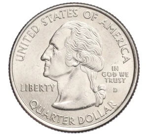 1/4 доллара (25 центов) 2000 года D США «Штаты и территории — Штат Нью-Гемпшир»