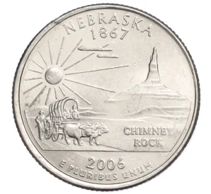 1/4 доллара (25 центов) 2006 года P США «Штаты и территории — Небраска»