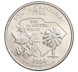 1/4 доллара (25 центов) 2000 года D США «Штаты и территории — Южная Каролина»