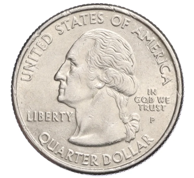 Монета 1/4 доллара (25 центов) 2003 года P США «Штаты и территории — Иллинойс» (Артикул K12-20060)