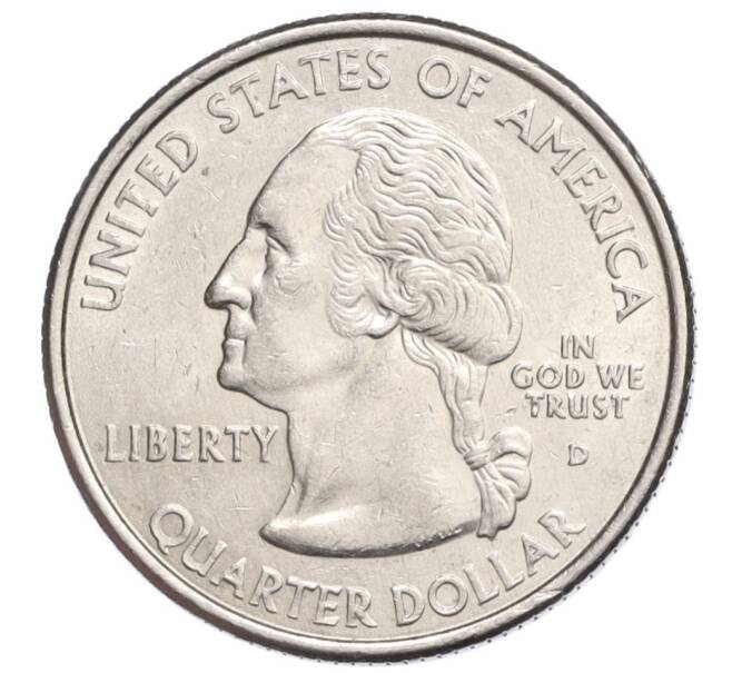 Монета 1/4 доллара (25 центов) 2002 года D США «Штаты и территории — Теннесси» (Артикул K12-20063)