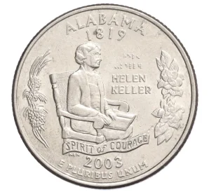1/4 доллара (25 центов) 2003 года D США «Штаты и территории — Алабама»