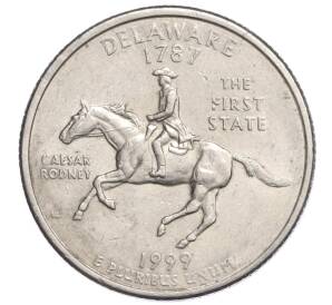 1/4 доллара (25 центов) 1999 года D США «Штаты и территории — Делавер»