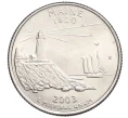 Монета 1/4 доллара (25 центов) 2003 года D США «Штаты и территории — Штат Мэн» (Артикул K12-20070)