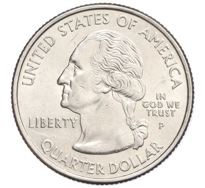 Монета 1/4 доллара (25 центов) 2002 года P США «Штаты и территории — Огайо» (Артикул K12-20071)