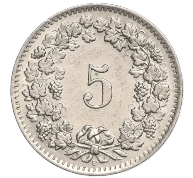 Монета 5 раппенов 1959 года Швейцария (Артикул K12-20194)