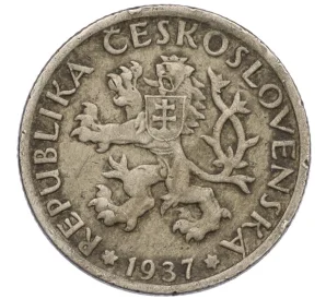 1 крона 1937 года Чехословакия