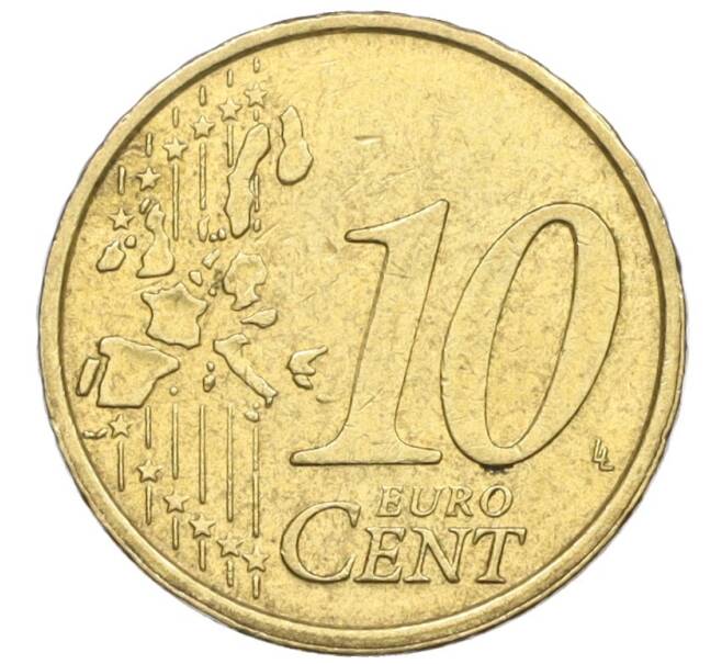 Монета 10 евроцентов 2002 года Италия (Артикул K12-20023)