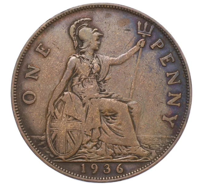 Монета 1 пенни 1936 года Великобритания (Артикул K12-20202)