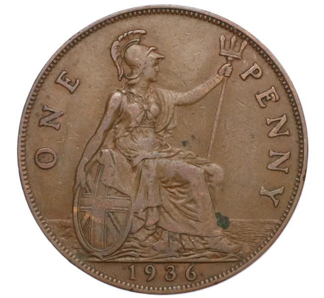 Монета 1 пенни 1936 года Великобритания (Артикул K12-20204)