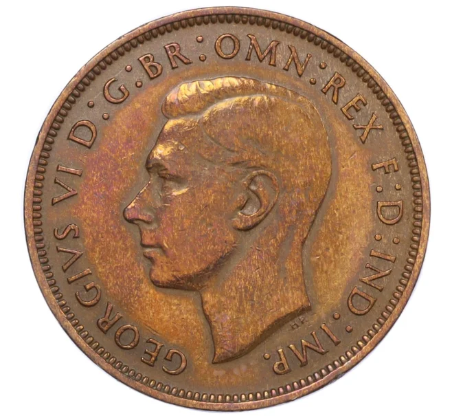 Монета 1 пенни 1946 года Великобритания (Артикул K12-20219)